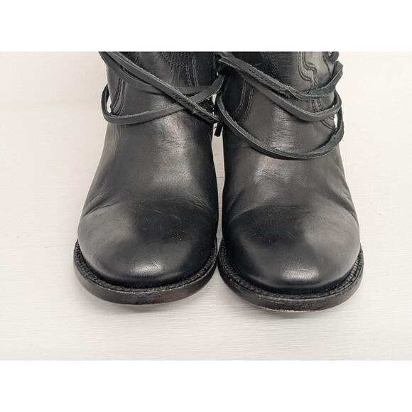 New Freebird by Steven Casey Ankle Bootie Black Leather Women's Size 7.5 Moto - Picture 5 of 10